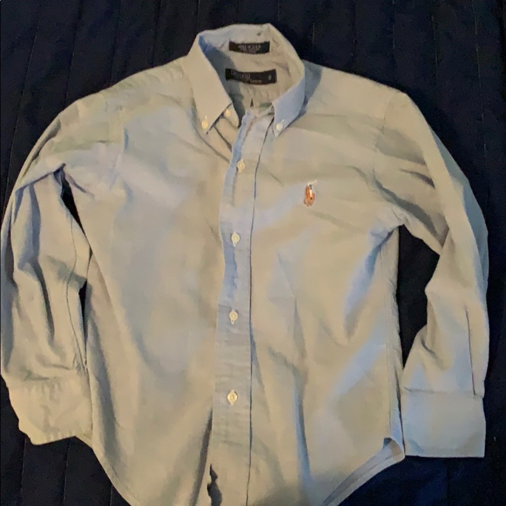 Boys Polo Ralph Lauren Blue Dress Shirt